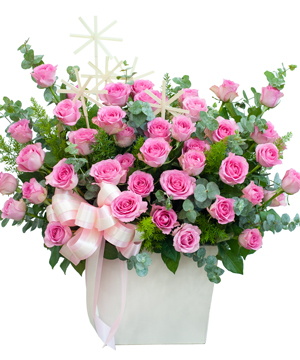 For Woman Pink Box Hoa Sinh Nhật Đẹp