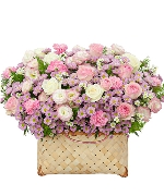 Giỏ cúc rossi hoa hồng