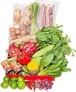 Combo 50 (rau, củ, trái cây, trứng, hồ hộp, thịt theo, gà)